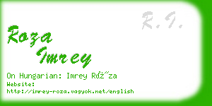 roza imrey business card